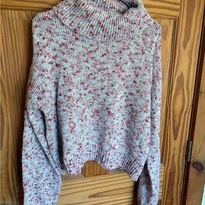 Cozy Pink,Red, and Gray Women's Sweater